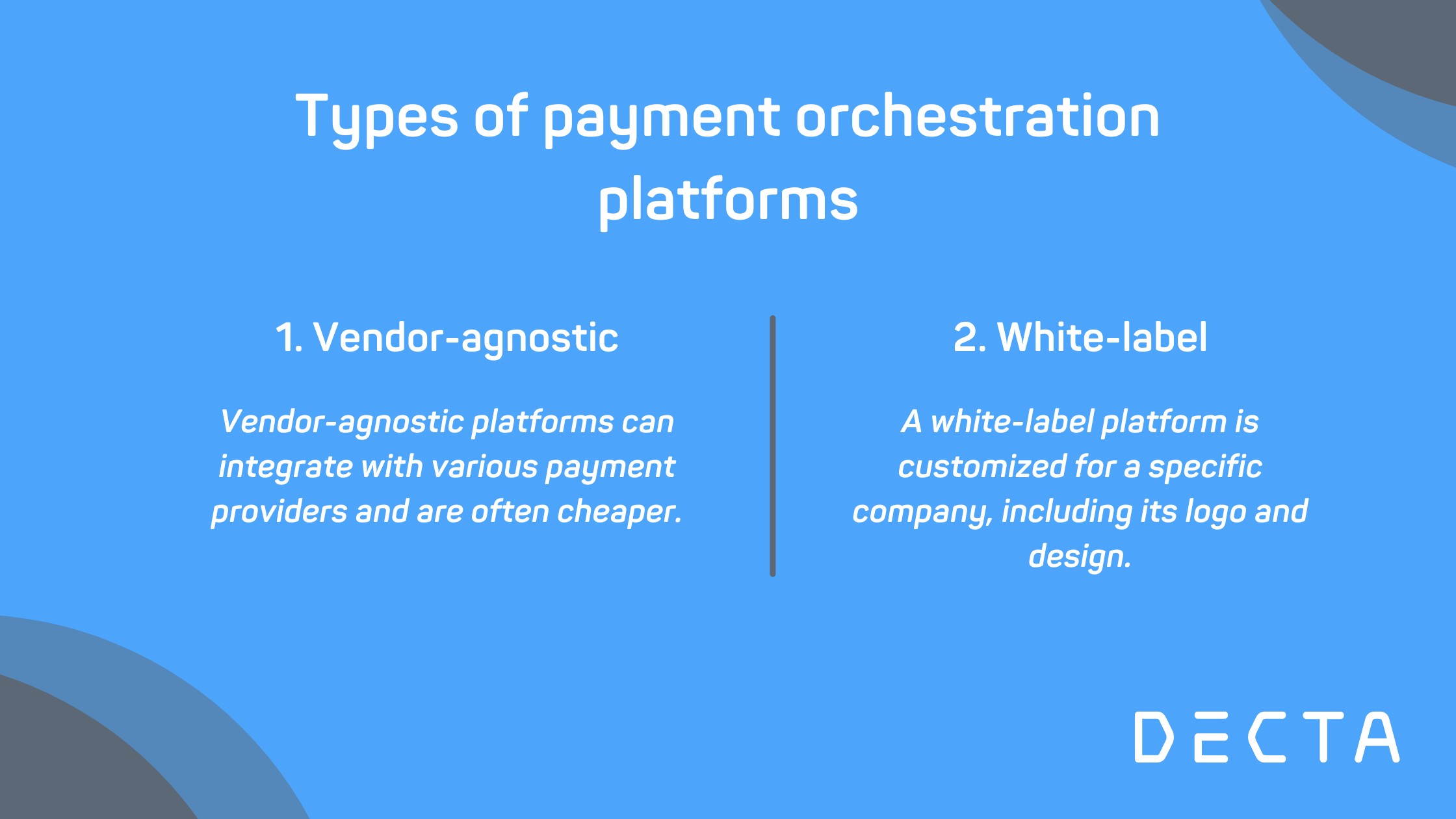 Varieties of Payment Orchestration Platforms: Comparing features and functionalities for modern payment solutions | DECTA